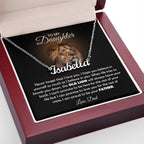 TO MY DAUGHTER OLD LION NAME NECKLACE GIFT SET