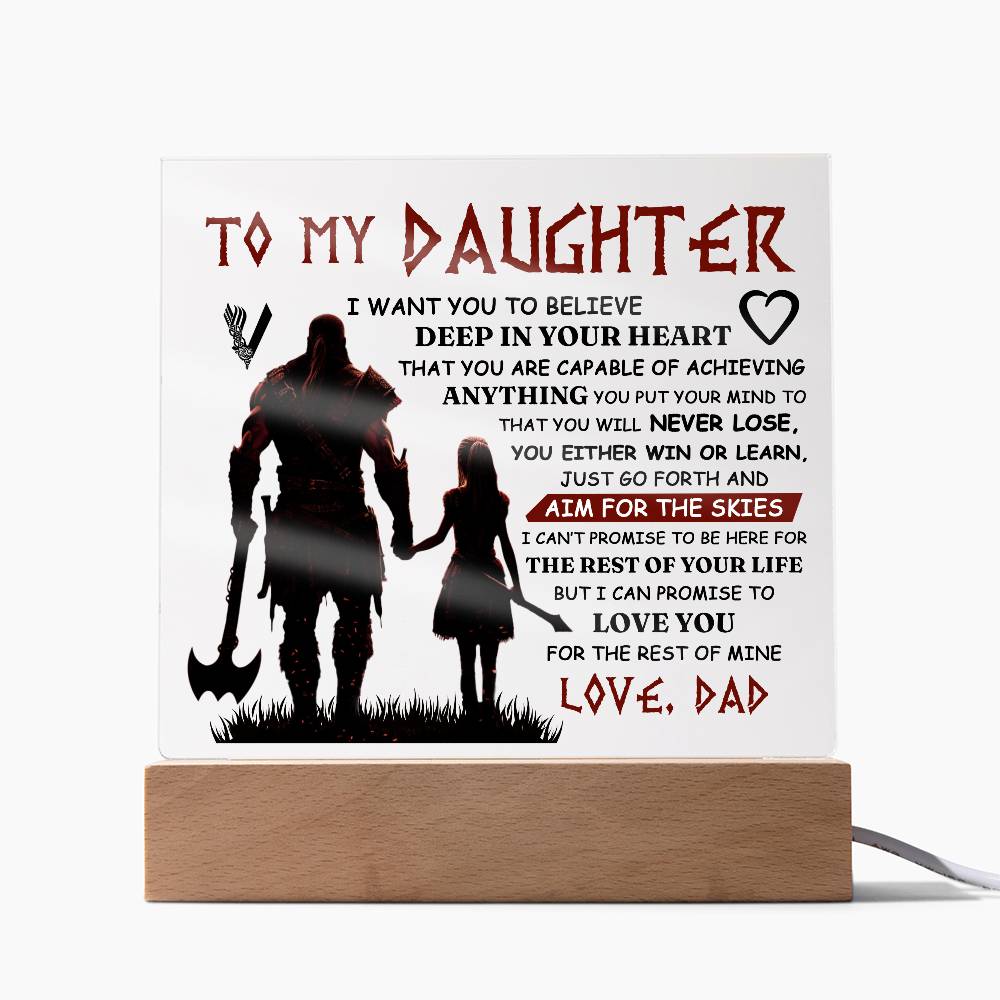 TO MY DAUGHTER SKIES ACRYLIC PLAQUE 2
