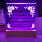 TO MY BEAUTIFUL WIFE SQUARE ACRYLIC PLAQUE
