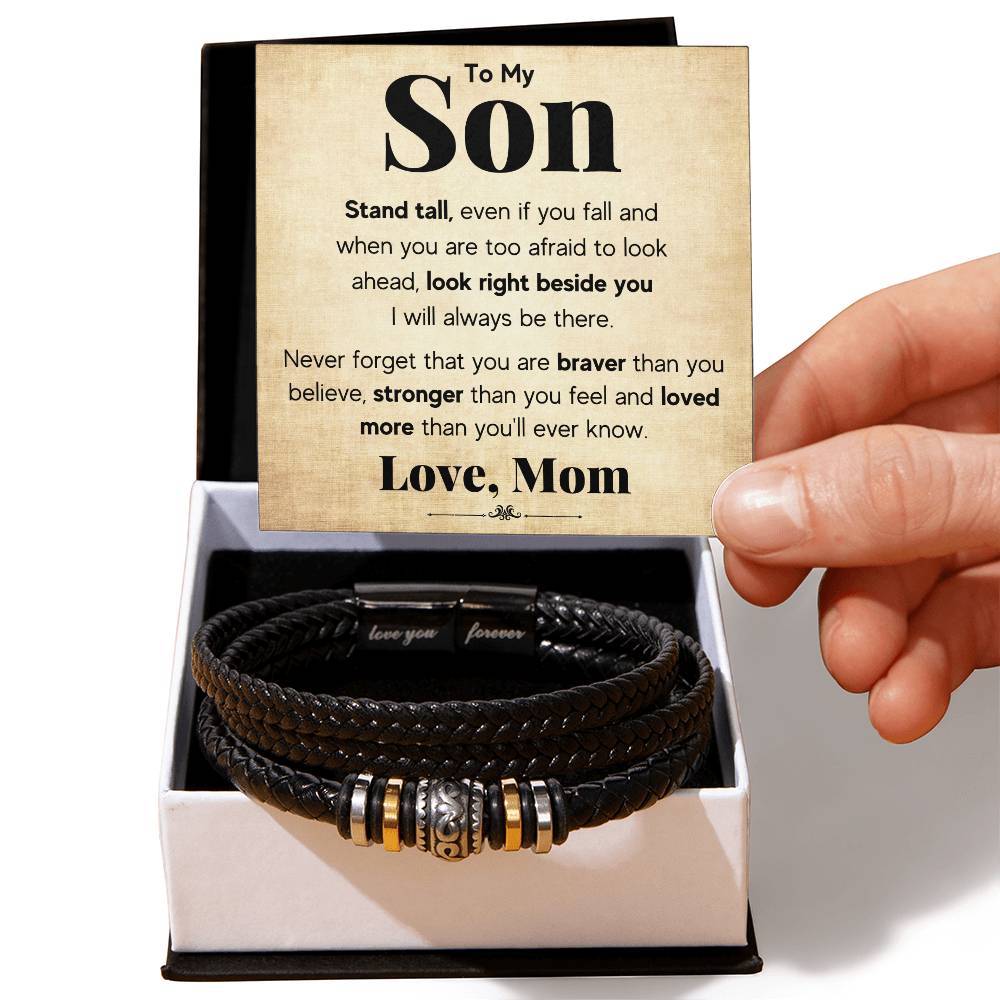 TO MY SON STAND TALL BRACELET