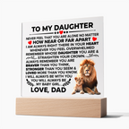 TO MY DAUGHTER BRAVER SQUARE ACRYLIC
