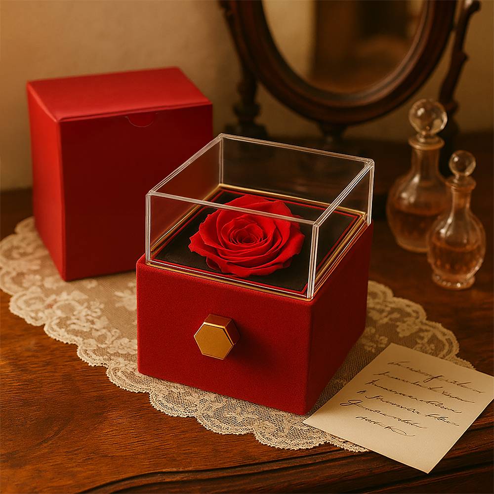 Chapters Squeezed Name - Daughter Birthday Necklace with Rose Box